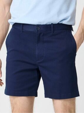 J. Crew Men's Flex Chino Flat-Front Navy Shorts 🆕